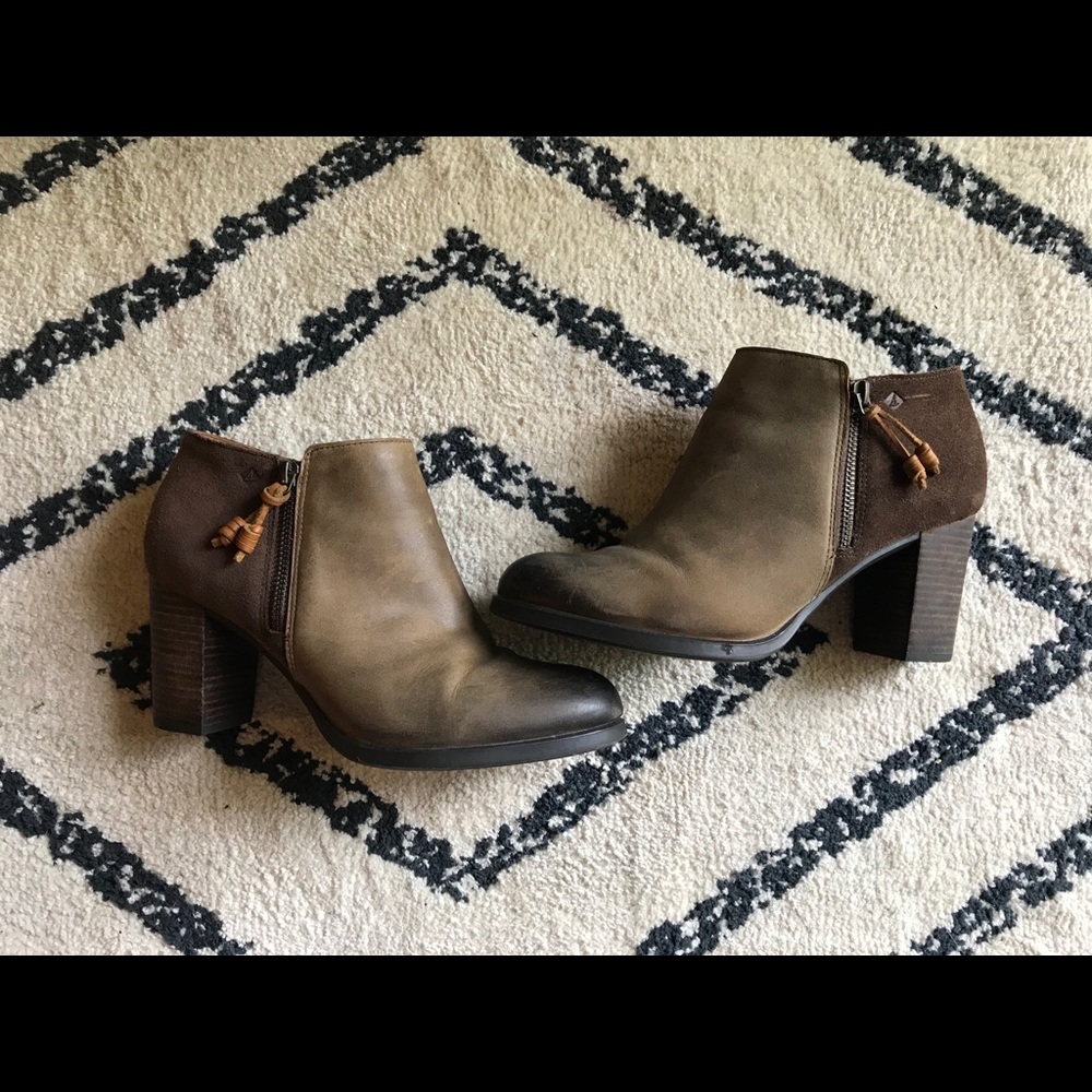 New leather Sperry booties! Beautiful & comfy.